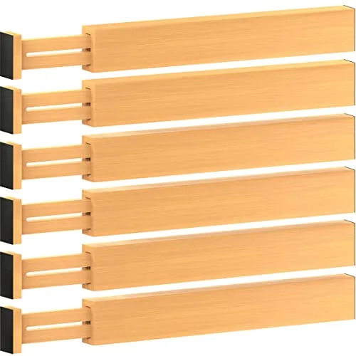 Bambusi expandable kitchen drawer divider