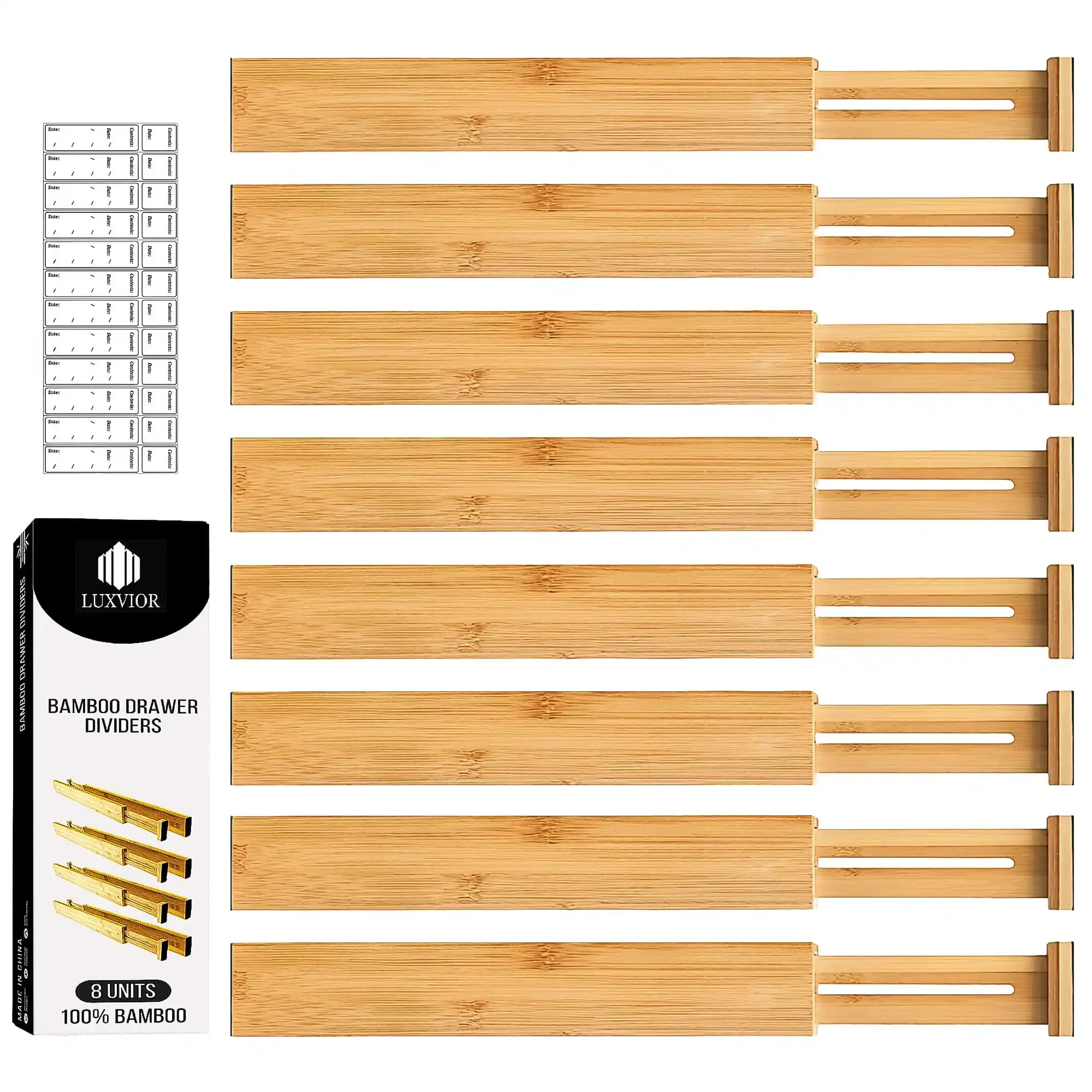 Bambusi expandable kitchen drawer divider image 2