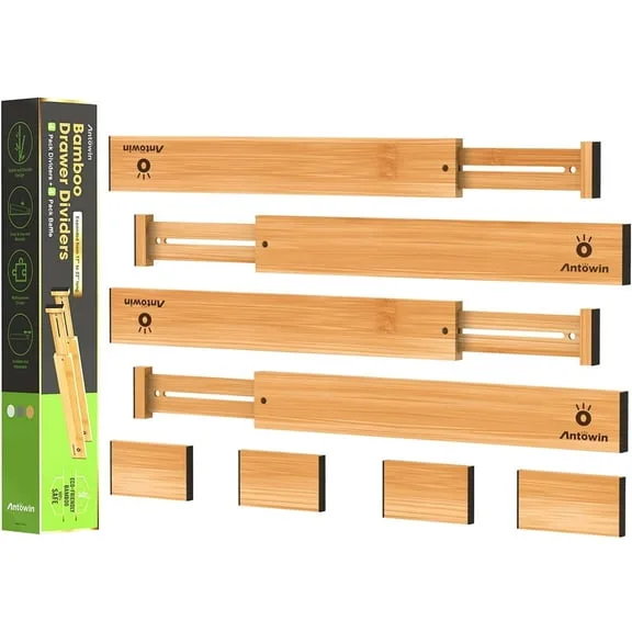Bambusi expandable kitchen drawer divider image 3