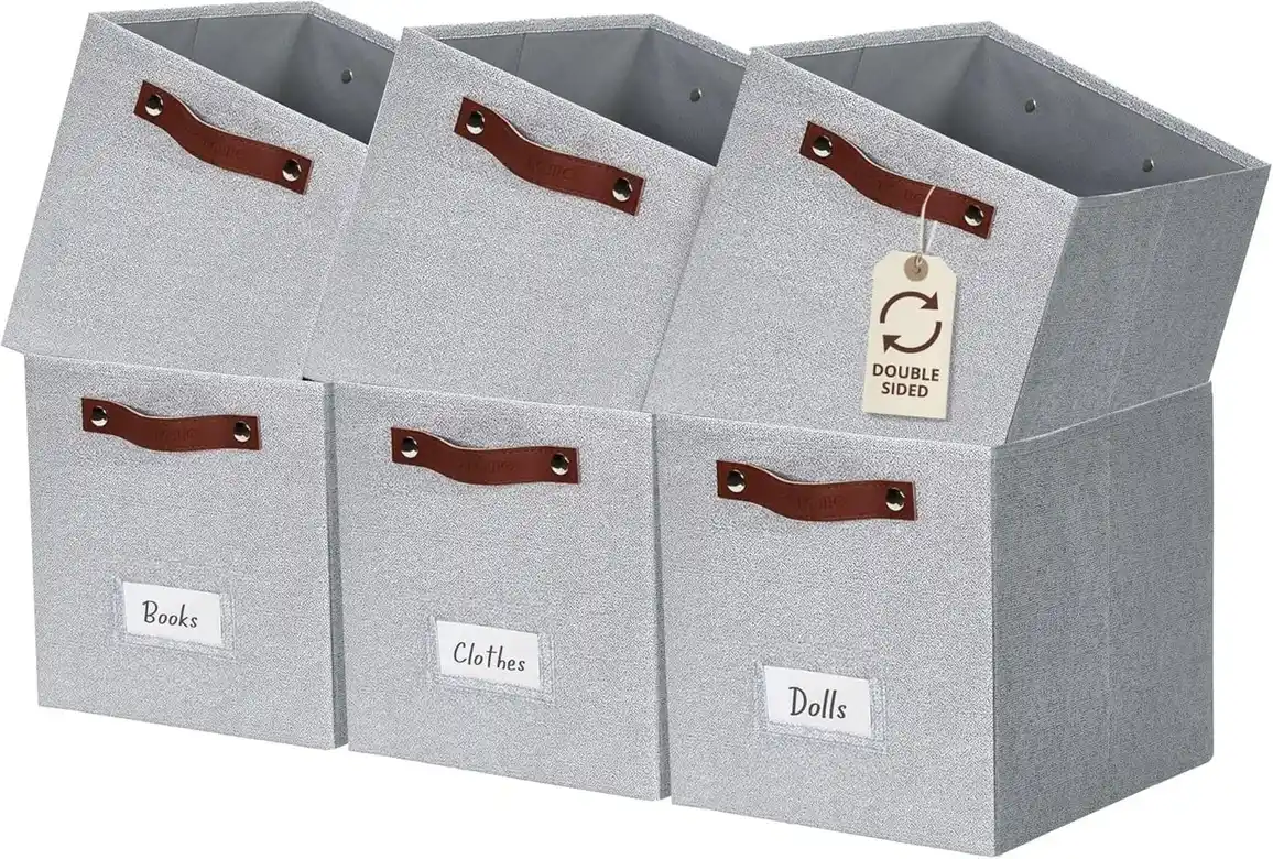 DECOMOMO fabric cube bin set