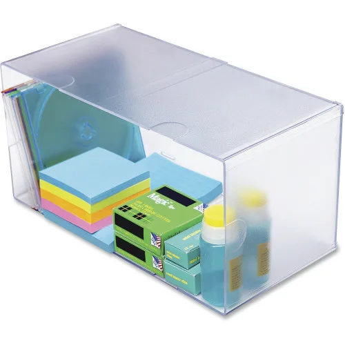 Deflecto stackable cube organizer