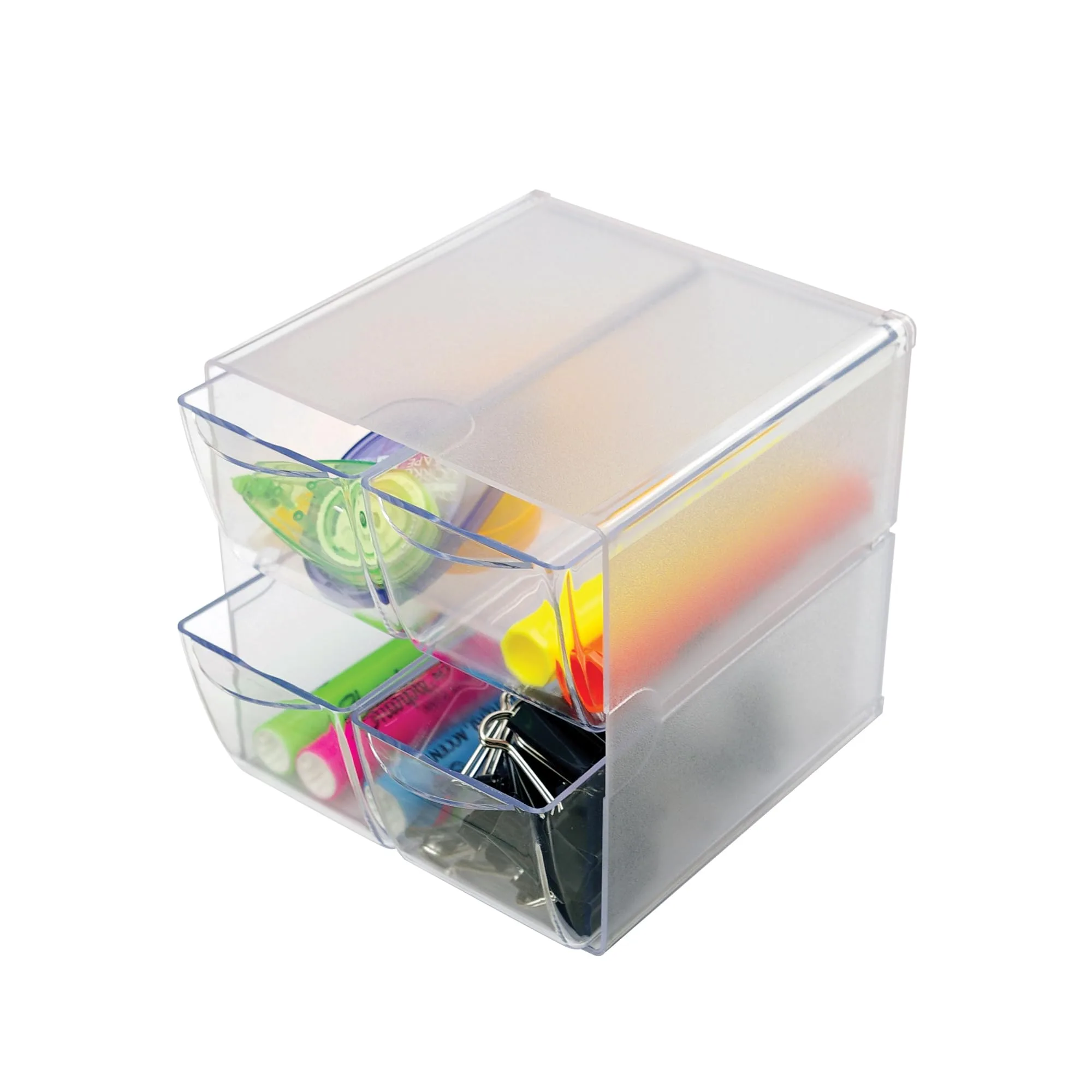 Deflecto stackable cube organizer image 2