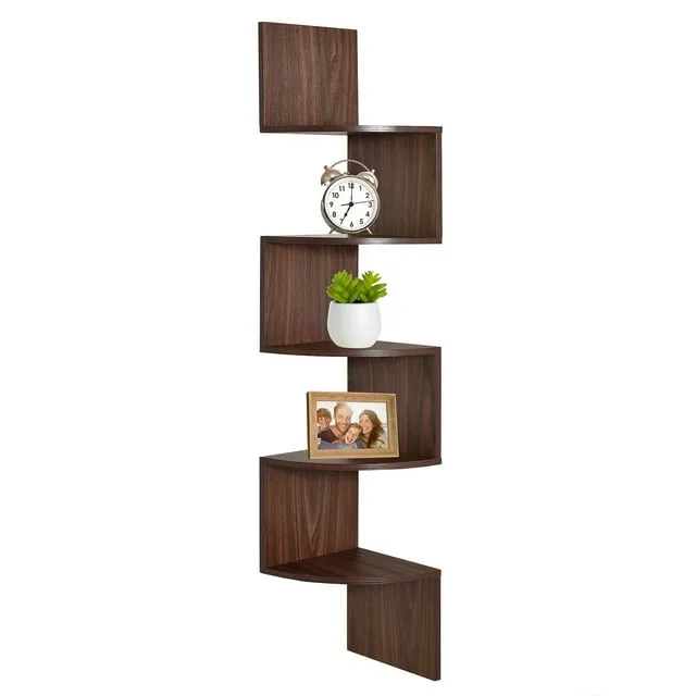 Greenco wall-mounted corner shelf