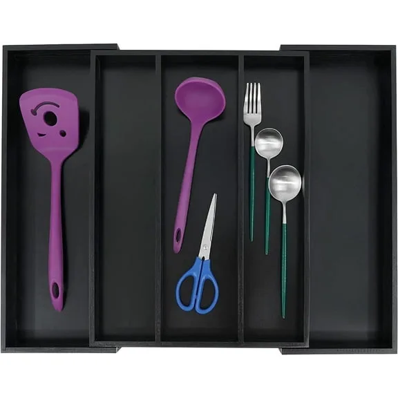 Neatly adjustable kitchen utensil tray image 3