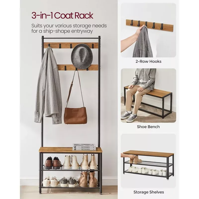 VASAGLE entryway shoe bench