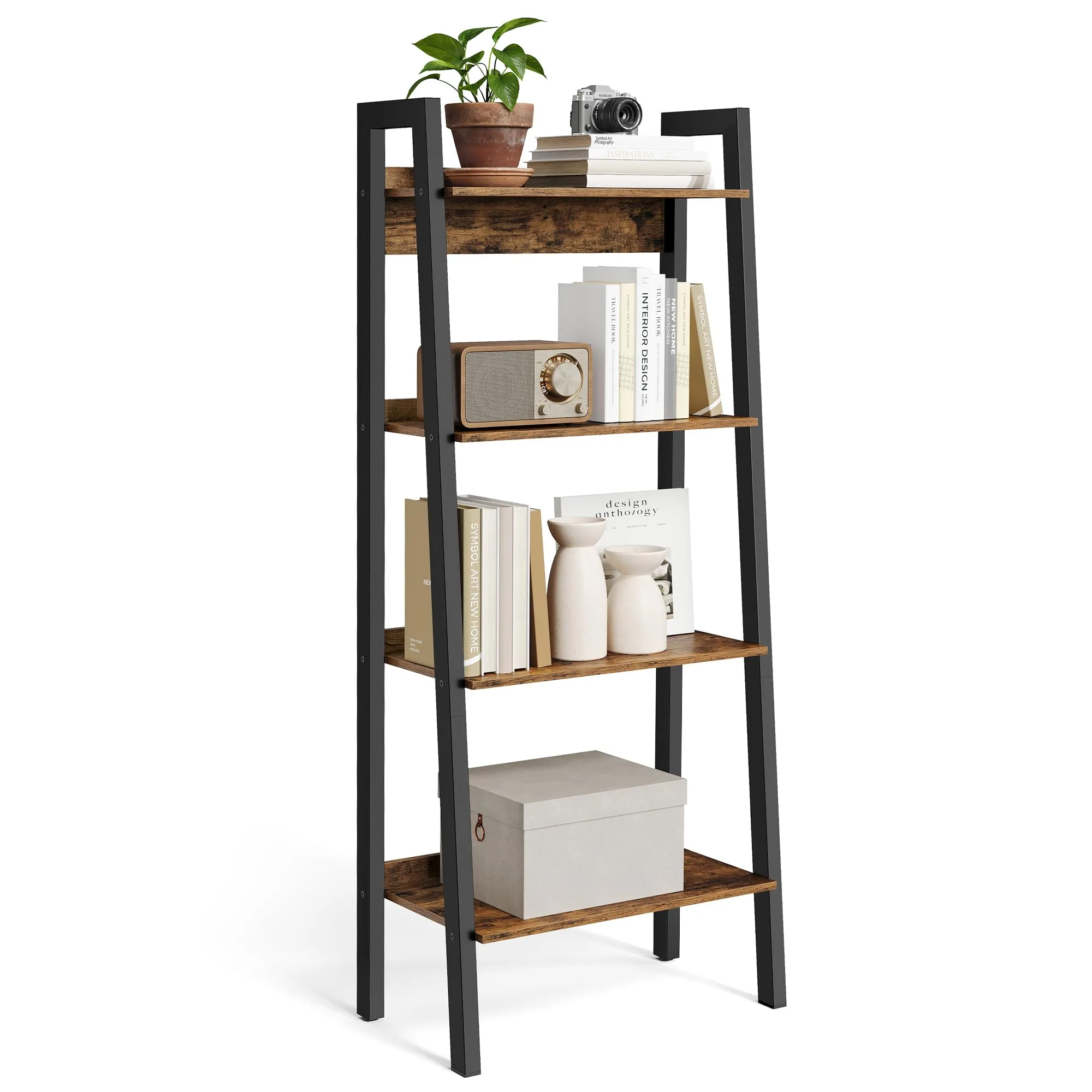 VASAGLE industrial ladder shelf