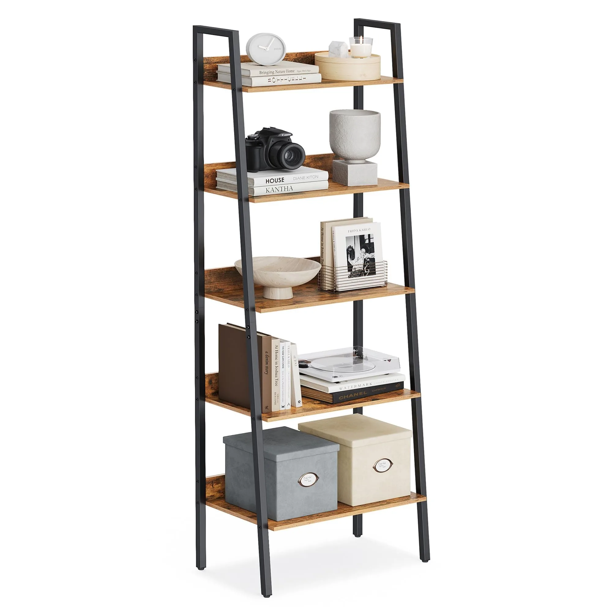 VASAGLE industrial ladder shelf image 2