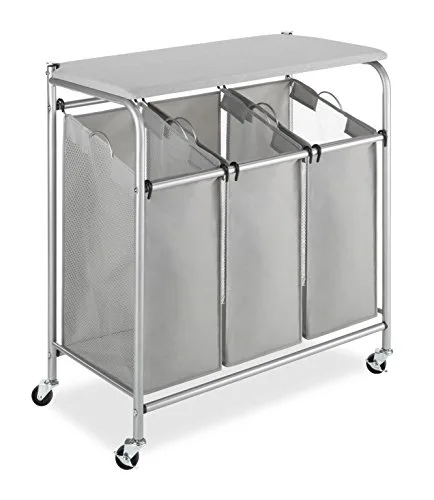 Whitmor rolling laundry cart